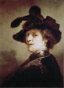 REMBRANDT Harmenszoon van Rijn Self-Portrait in Fancy Dress Spain oil painting artist